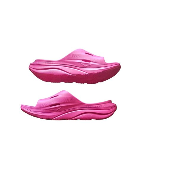 Hoka Men Size 13 Womens 15 Pink Recovery Slide Sandals With Tags - Picture 2 of 4